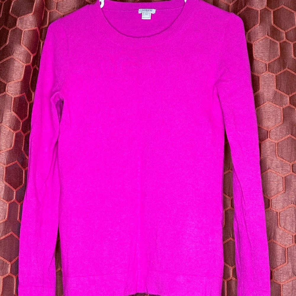 J.Crew Hot Pink Long Sleeve Sweater